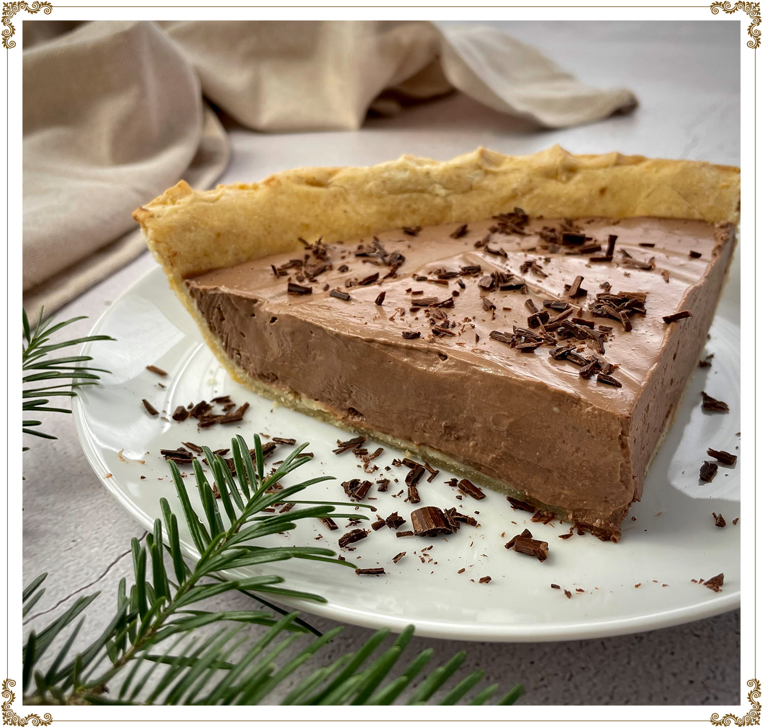 Chocolate tart Recipe Gluten-free, Dairy-free, Organic from Cuisine l’Angélique.