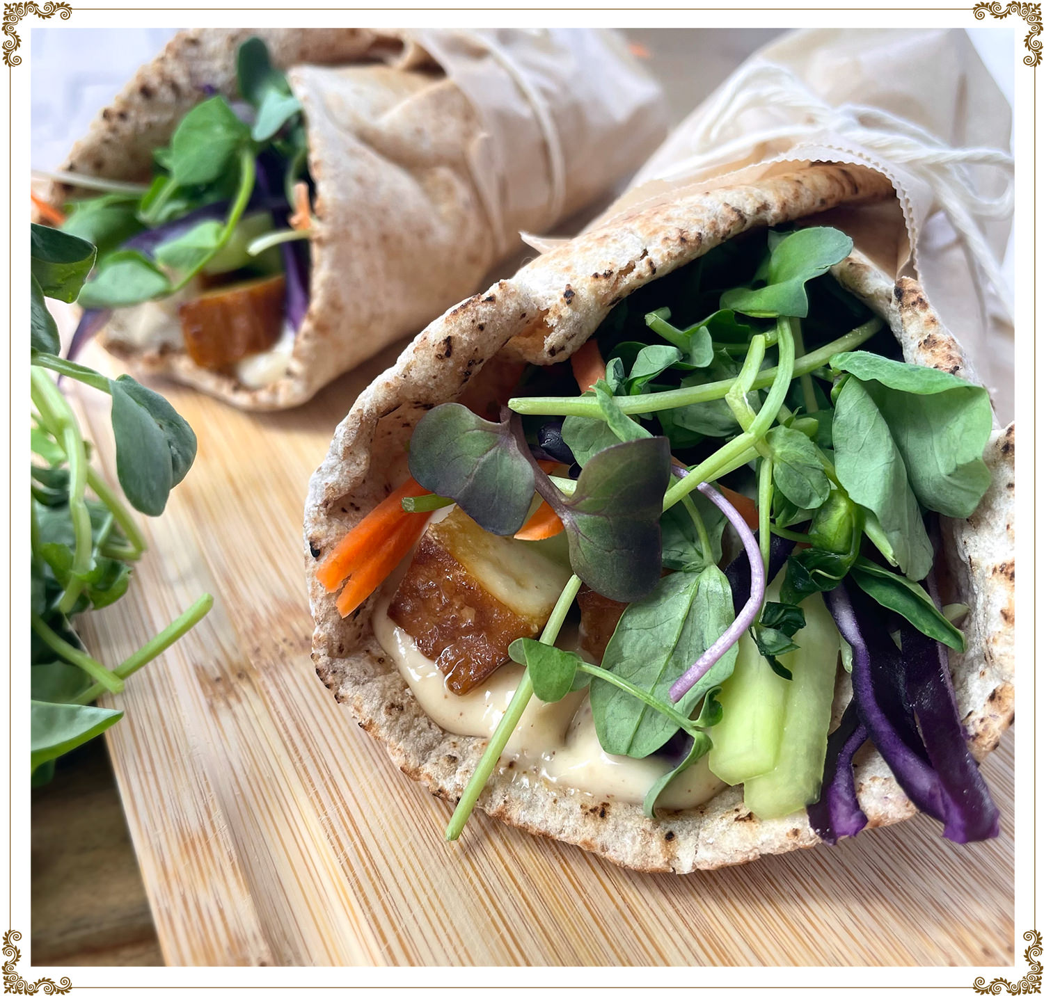 Recette de Wrap vitalité sans gluten et sans produits laitiers de Cuisine l'Angélique
