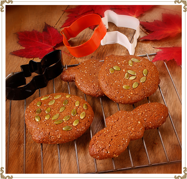 Photo recipe Molasses Cookies with Pumpkin Butter Seed
Gluten-free, dairy-free (casein-free) and hypotoxic 
By: Cuisine l'Angélique
