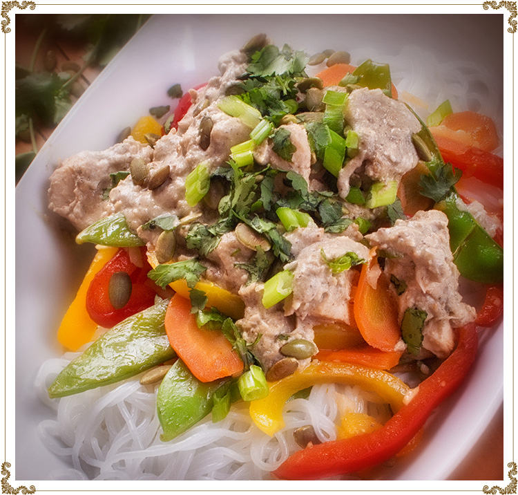 Recipe Asian Chicken, Almond Butter and Pumpkin Sauce